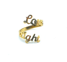 Load image into Gallery viewer, &quot;Love + Light&quot; Gold Plated Ring
